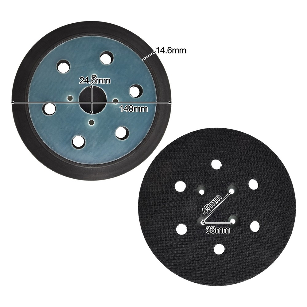 6 Inch 6 Hole Sanding Pad Hook&Loop 150mm Backing Pad for Random Orbit Sander