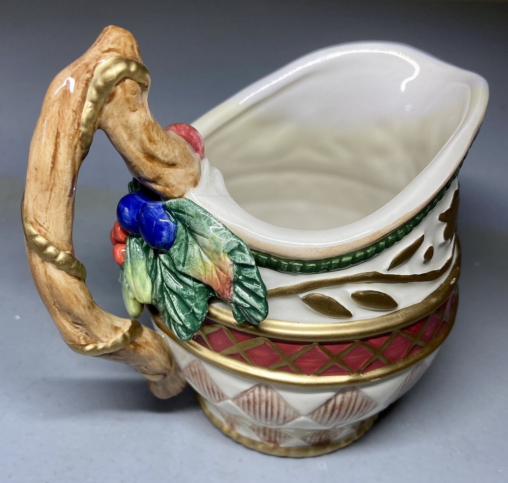 Fitz & Floyd Classics Hand Painted Ceramic Holiday  5” Creamer Small Pitcher