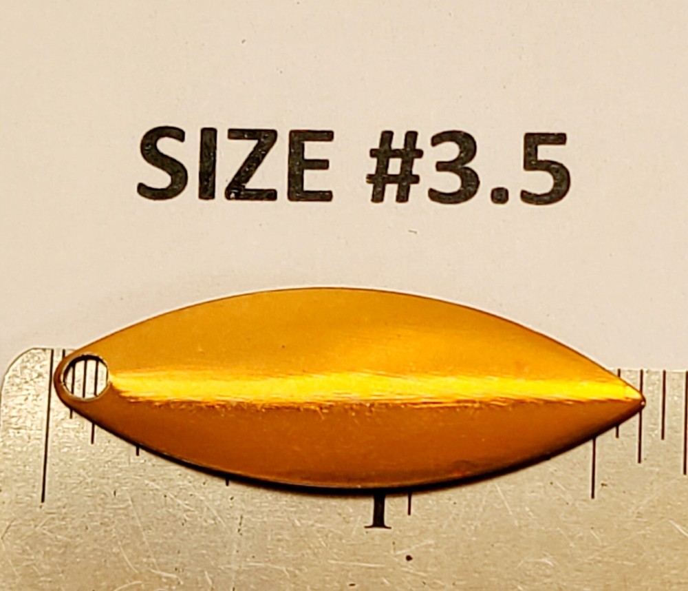 10 sz 3.5 smooth willow leaf blades spinner baits or lure making, replacement