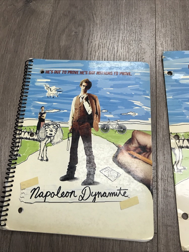 Vintage 2005 Napoleon Dynamite Folder And Notebook