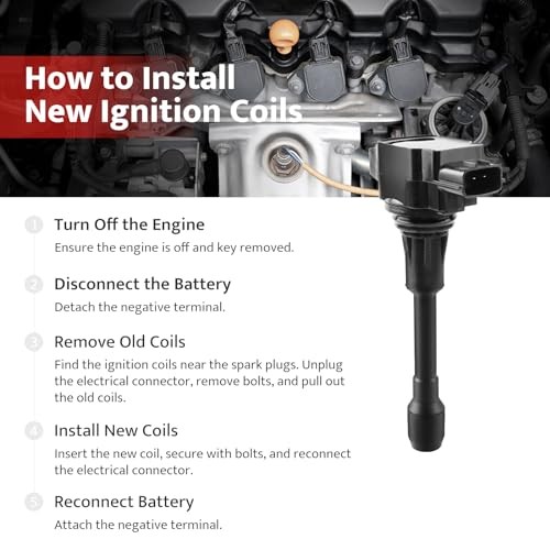 Ignition Coil Pack Replacement for L4 Nissan Altima Cube Rogue Sentra Versa,