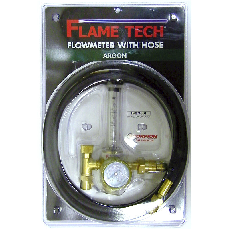 Flame Technologies Argon Flow Meter & Regulator for MIG & TIG with Welding Hose