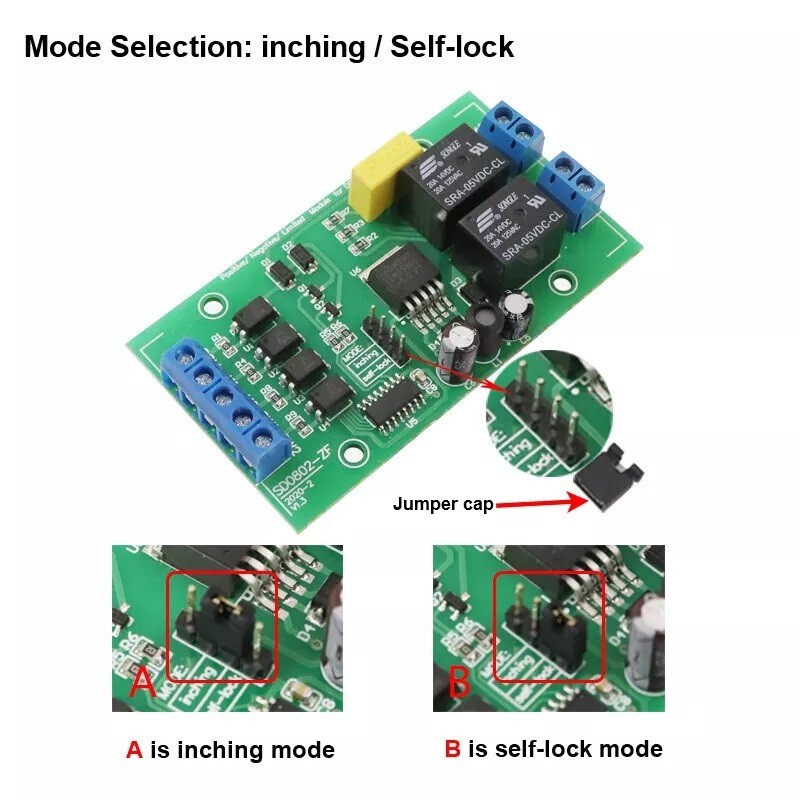 DC 6V 12V 24V Forward Reverse Motor Controller Relay Limit Switch Driver Module