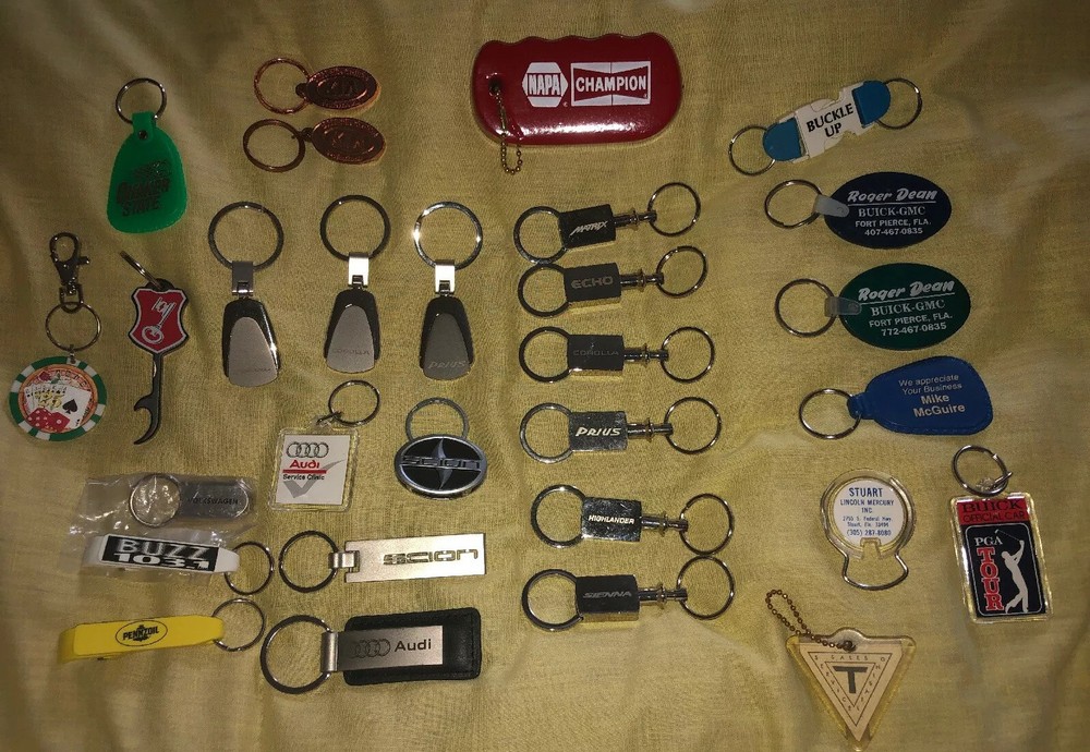 Assorted Automobile Car Dealership Key Chains