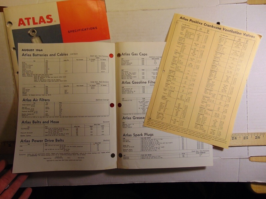 Vintage 1964 Atlas Shock Absorbers Load Boosters Manual & Specification Changes