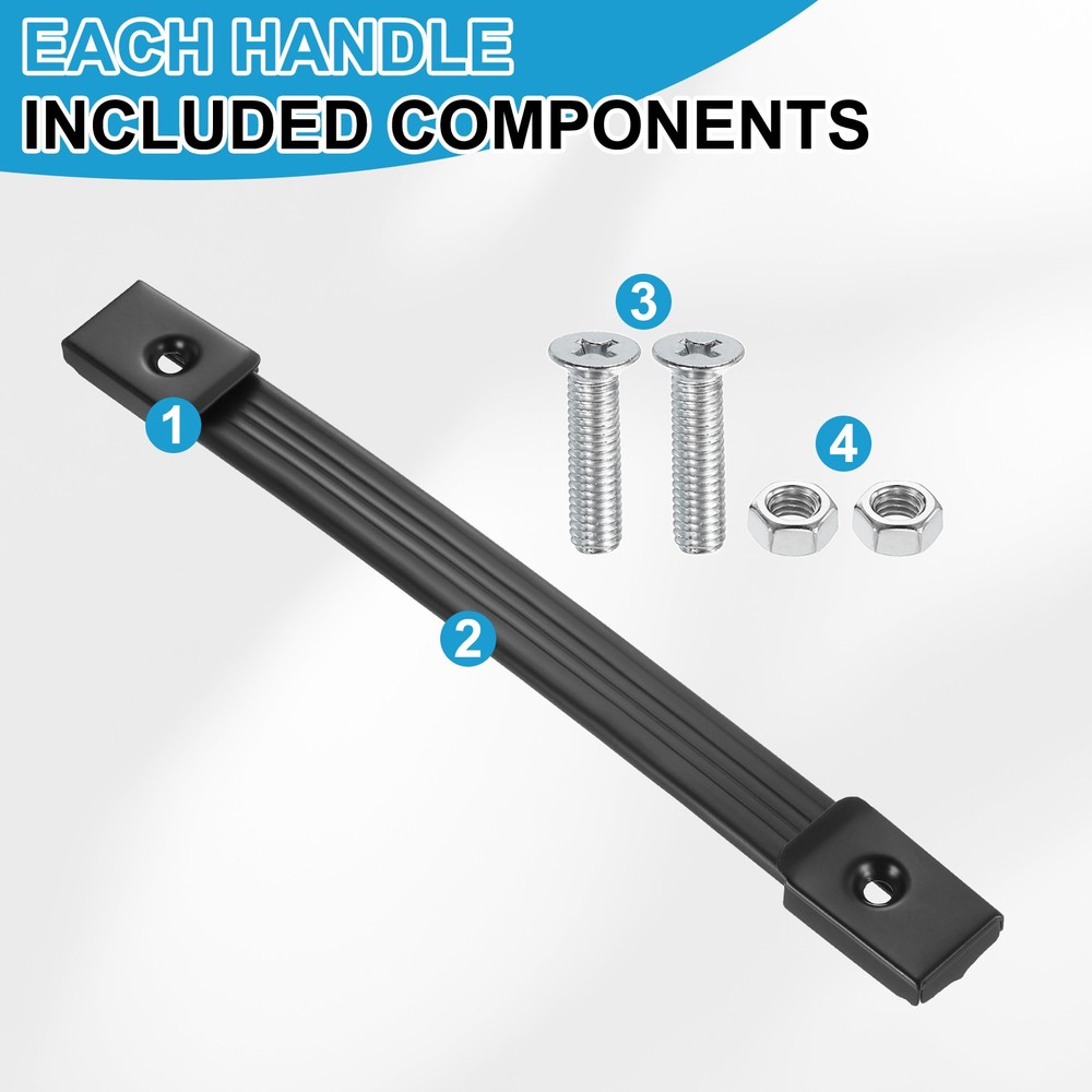2 Pieces 9.7 Inches Speaker Cabinet Strap Handles, Pull for Speaker Case, Black