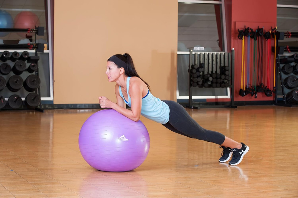 Exercise Stability Yoga Ball, Foot Pump, Ball Plug, Plug Puller, 2000 Lbs Static