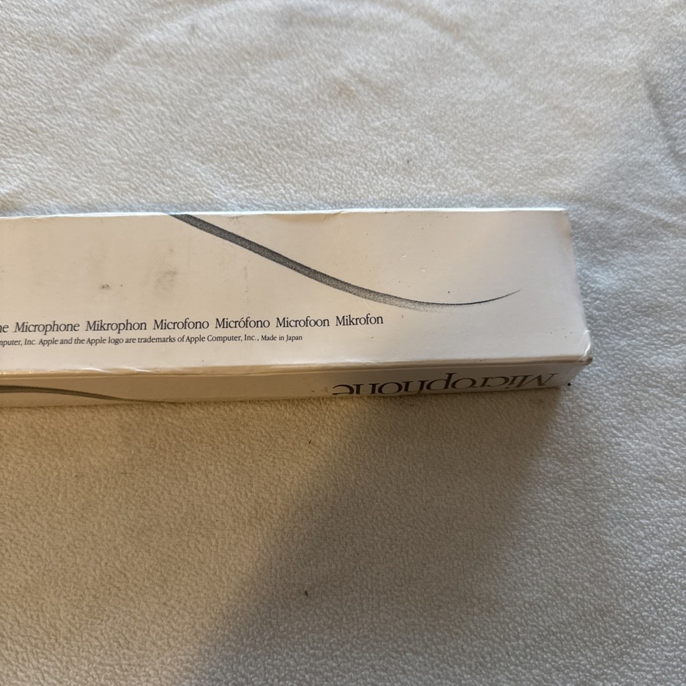 Apple Microphone Original Box Apple Computer Mic Vintage 1990 Open Box *Read