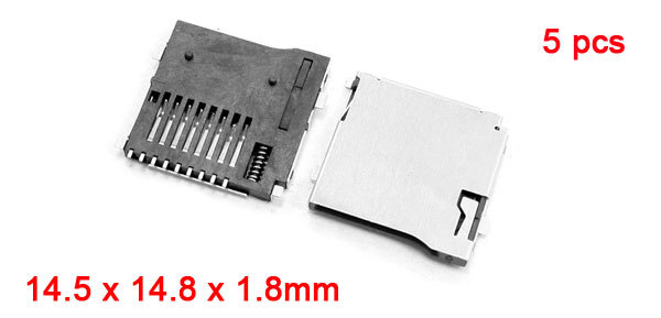 5pcs Spring Loaded Push/Push Micro SD Memory Card Socket Slot