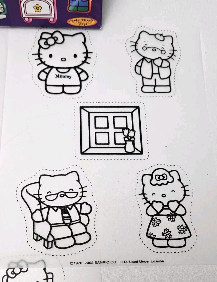 Vintage Shrinky Dinks Hello Kitty Plastic Pattern Sheets ONLY