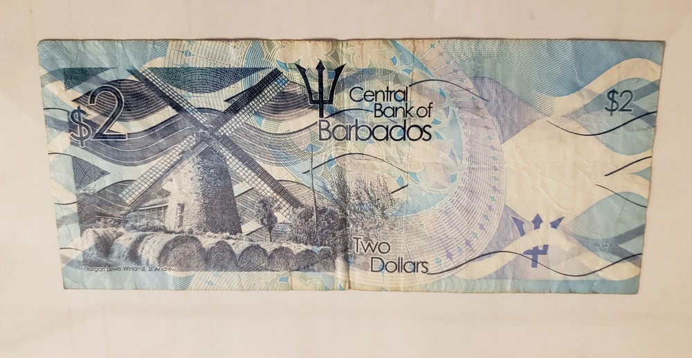 Barbados 2 dollar note
