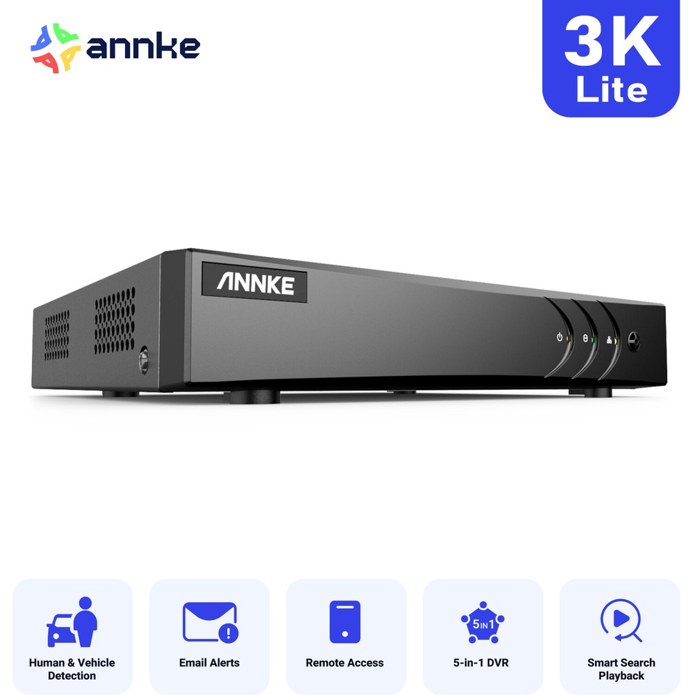 ANNKE 5MP Lite 8CH DVR 5in1 Video Recorder DVR for Smart Security Camera System