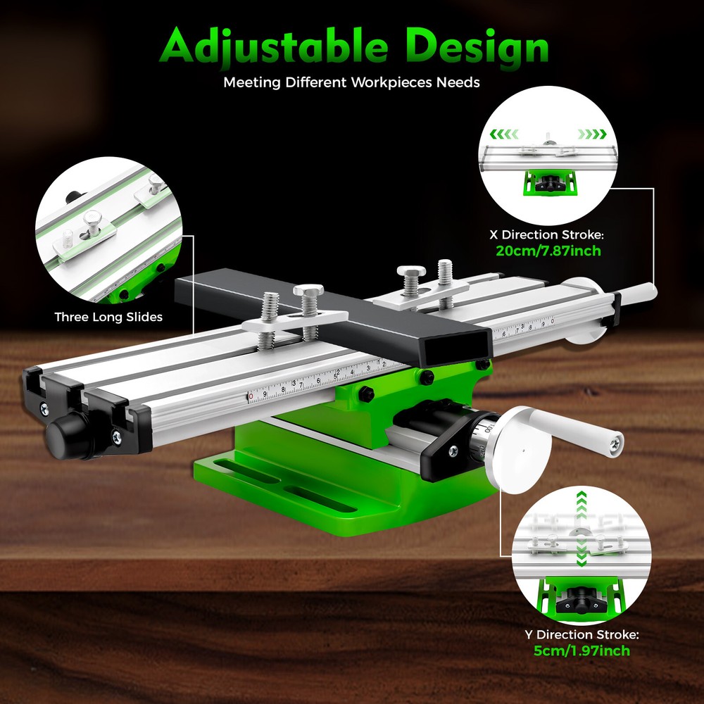 Multifunctional Milling Machine Work Table 2 Axis Cross Slide Bench Drill Vise