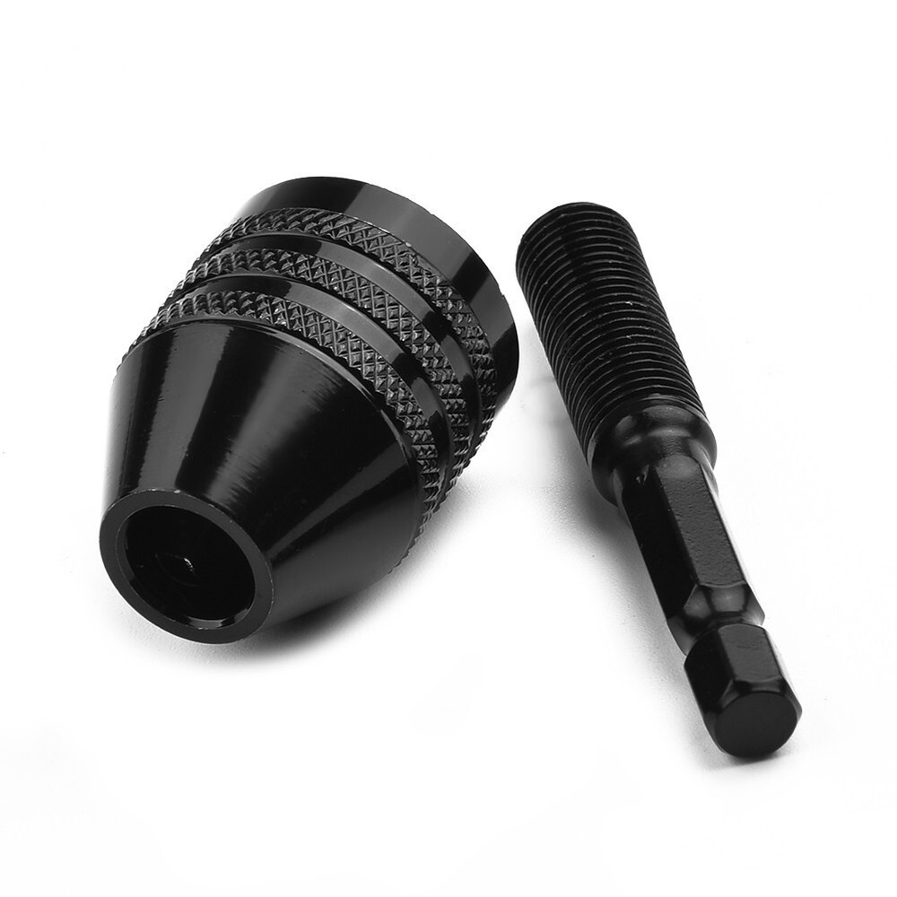 1/4" Keyless Chuck Conversion Hex Shank Adapter Drill Bit Quick Change-Driver