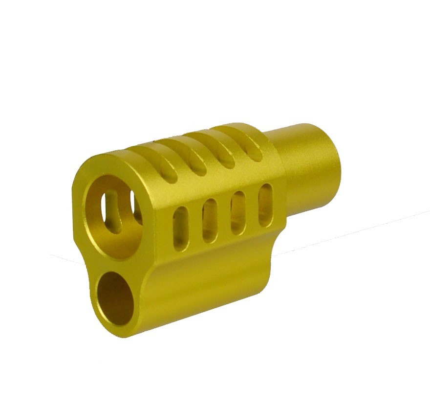 1911 Muzzle Brake Compensator .45 ACP A Style, Anodized Gold
