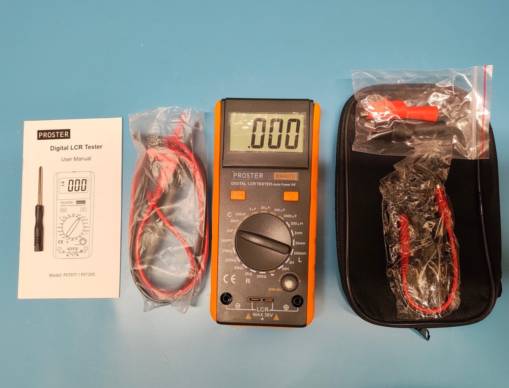 Proster Digital LCR Meter Capacitance Resistance Inductance Multimeter