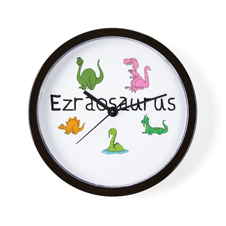 CafePress Ezraosaurus Unique Decorative 10" Wall Clock (124002425)