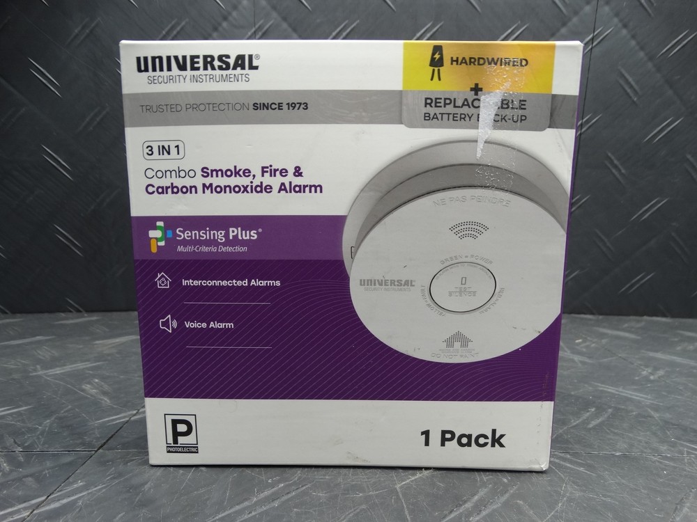 Universal Hardwired Battery Backup Combination Smoke & Carbon Monoxide Detector