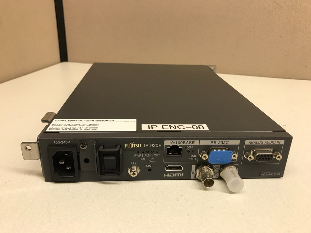 Fujitsu IP-920E MPEG4 Video Encoder FC40752EUH TA23742-B57X