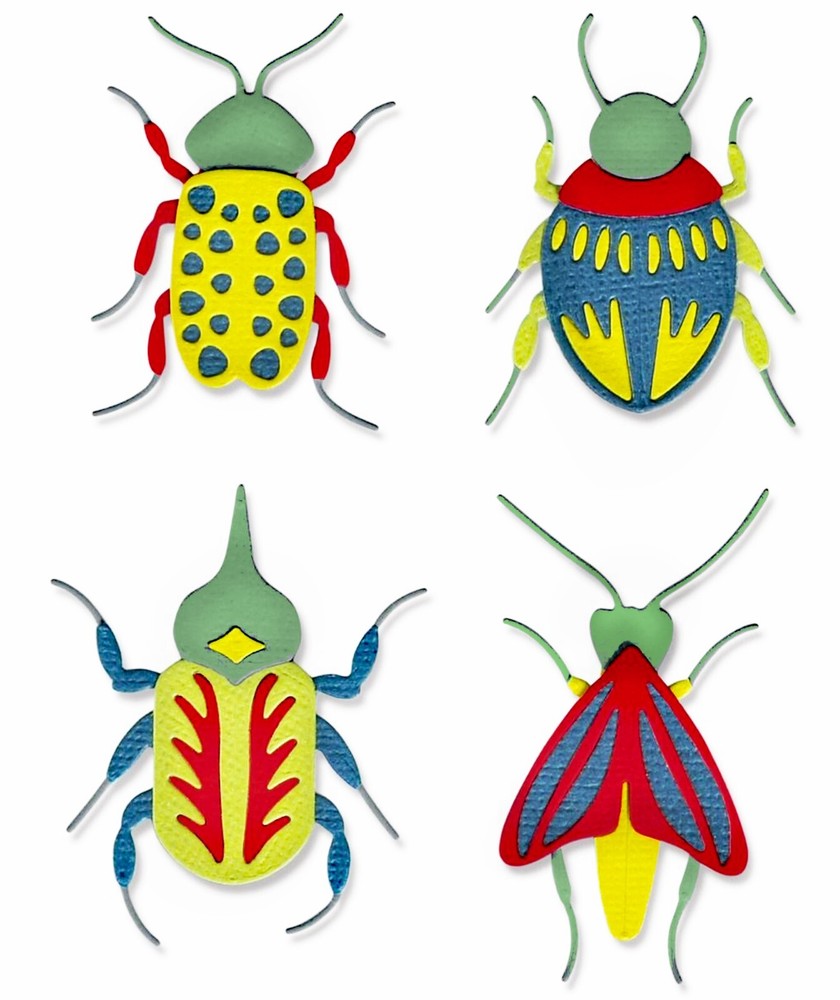 Sizzix Thinlits Patterned Bugs 9pc set #665956 Retail $20.99 by Jennifer Ogborn