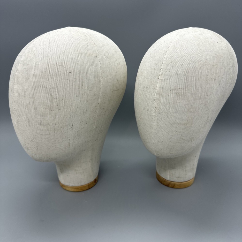 2-Tabletop Canvas Wig Making Mannequin Hat Holder Stand