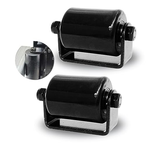 2Pack Slide Gate Guide Roller with C Post Welded Bracket, 3 Inches - 2 Pack