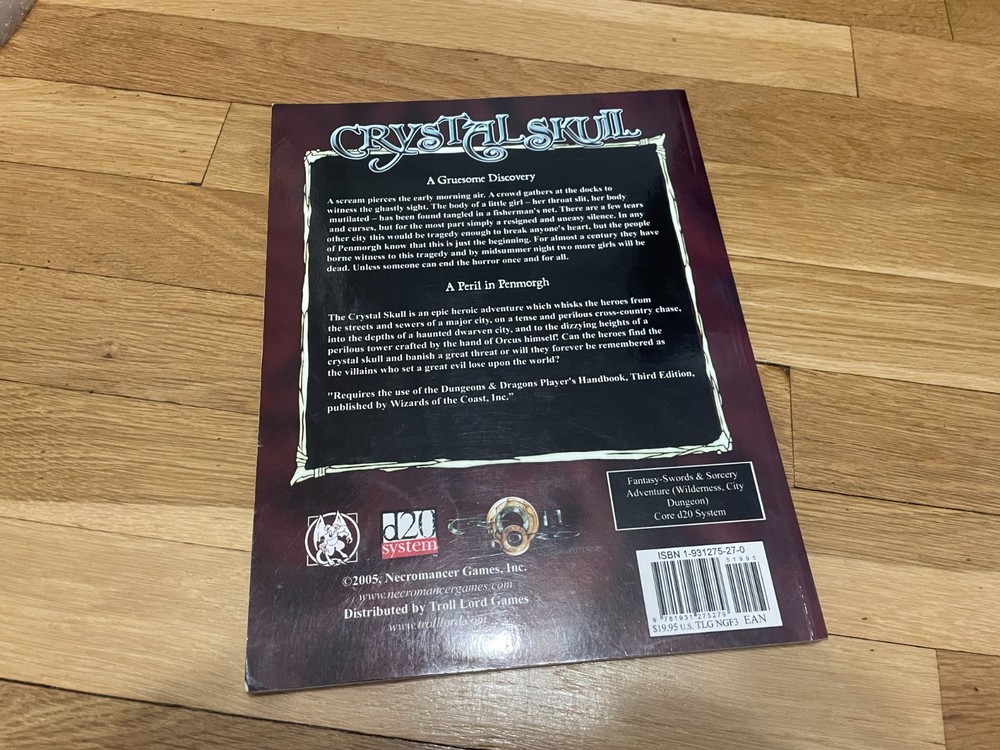 Dungeons & Dragons Crystal Skull Necromancer Games D20