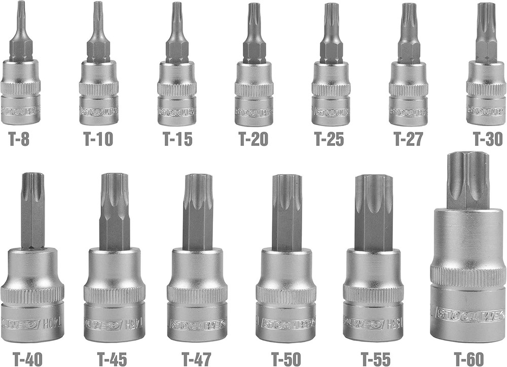 OEMTOOLS 22977 Torx Bit Set 13 Piece, Socket for One Size, Multi