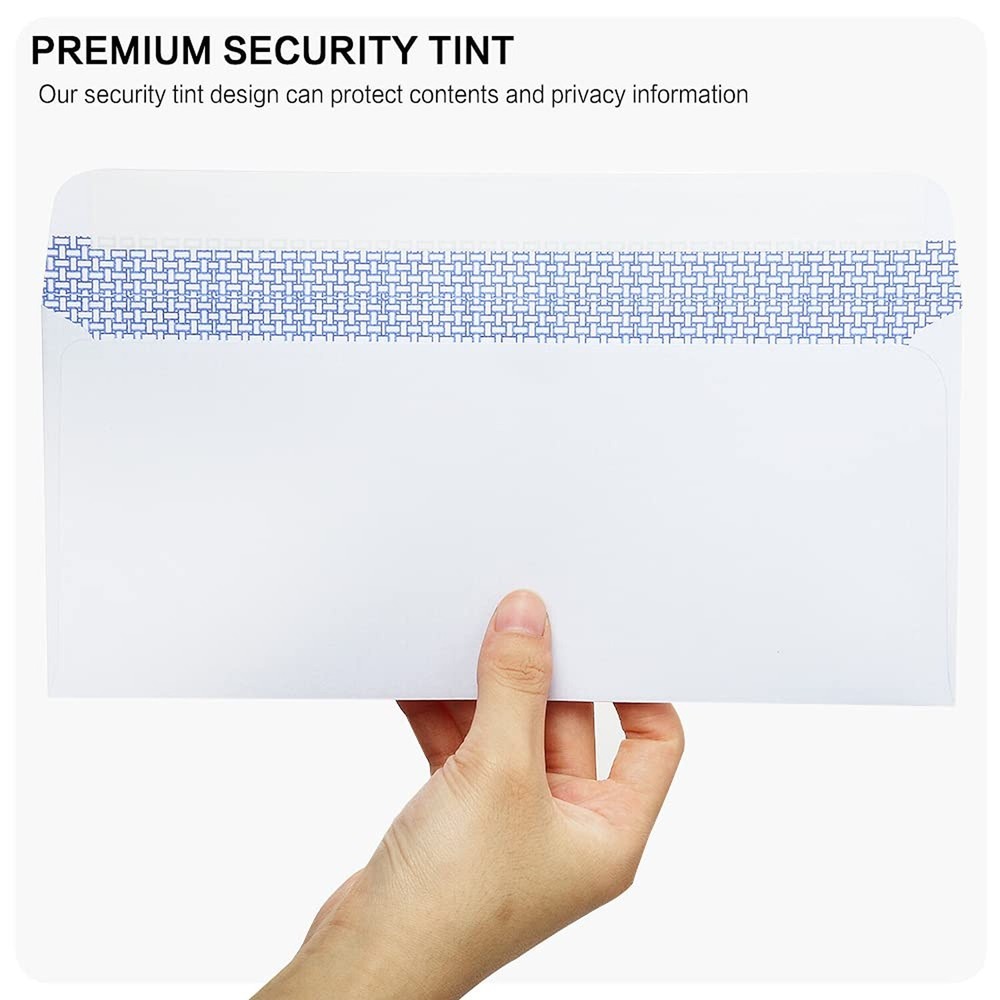 500 Pack #10 Double Window Security Self-Seal Envelopes - Perfect Size for Mu...