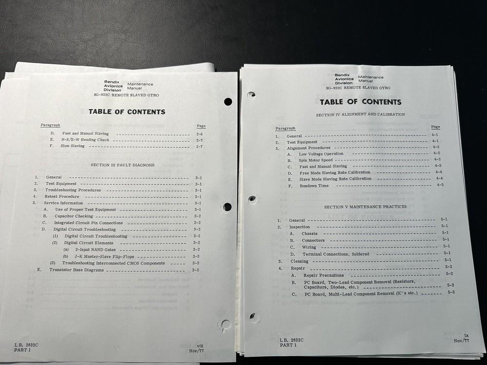Bendix SG-832C Remote Slaved Gyro Service Manual