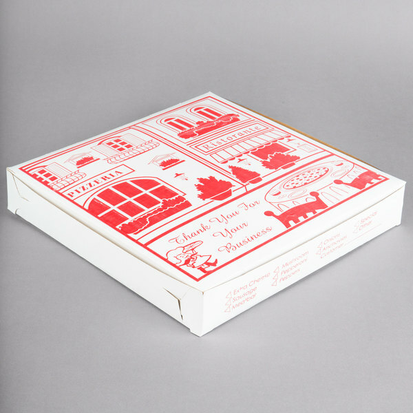 100 Pack Clay Coated Square Pizza Bakery Box Easy Stack Store Tuck Style Lid