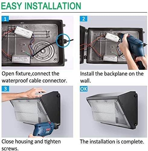 LED Wall Pack Lights 41W 5740LM,5000K Daylight Wall Pack with Dusk to Dawn 5000K