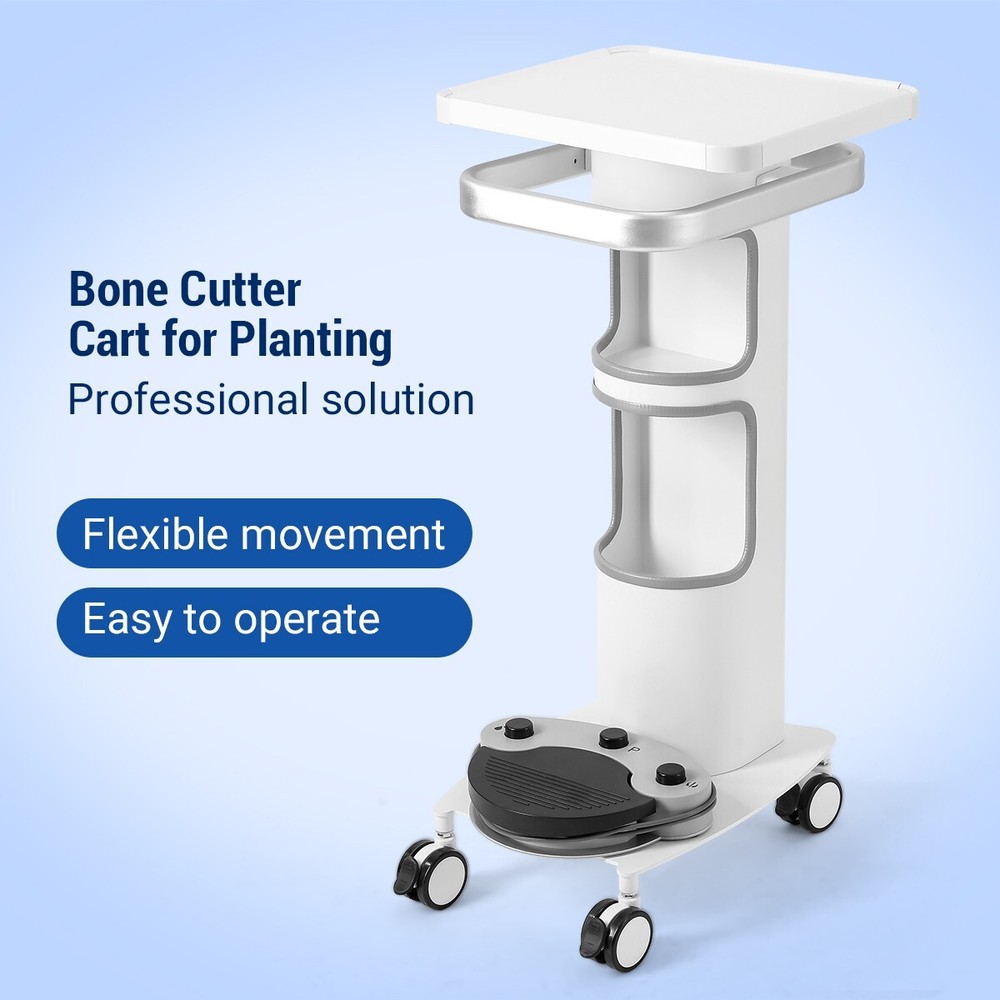 Dental Multi-Function Trolley Mobile Cart for Implant with 360° Lockable Wheels