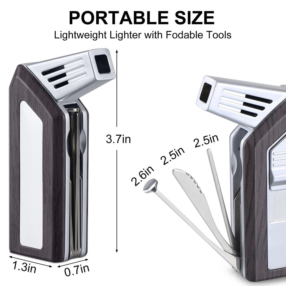 Soft Flame Lighters Mahogany+Silver Combo