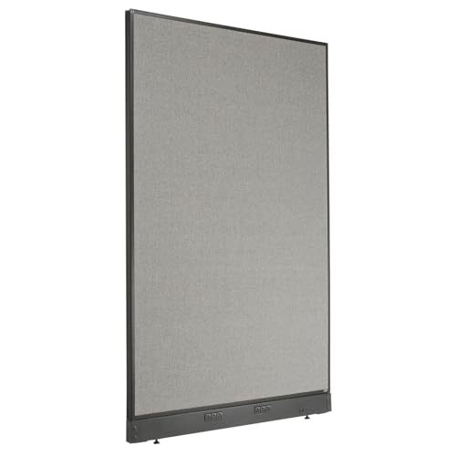 48-1/4"W x 76"H Electric Office Partition Panel Gray