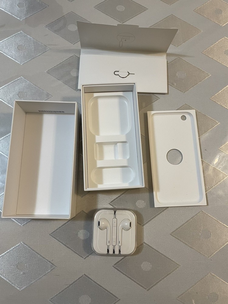 Apple iPhone 6S Plus Empty Replacement Phone Box & New Headphones
