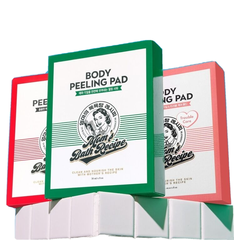 MOM'S BATH RECIPE Body Peeling Pad 8ea SET