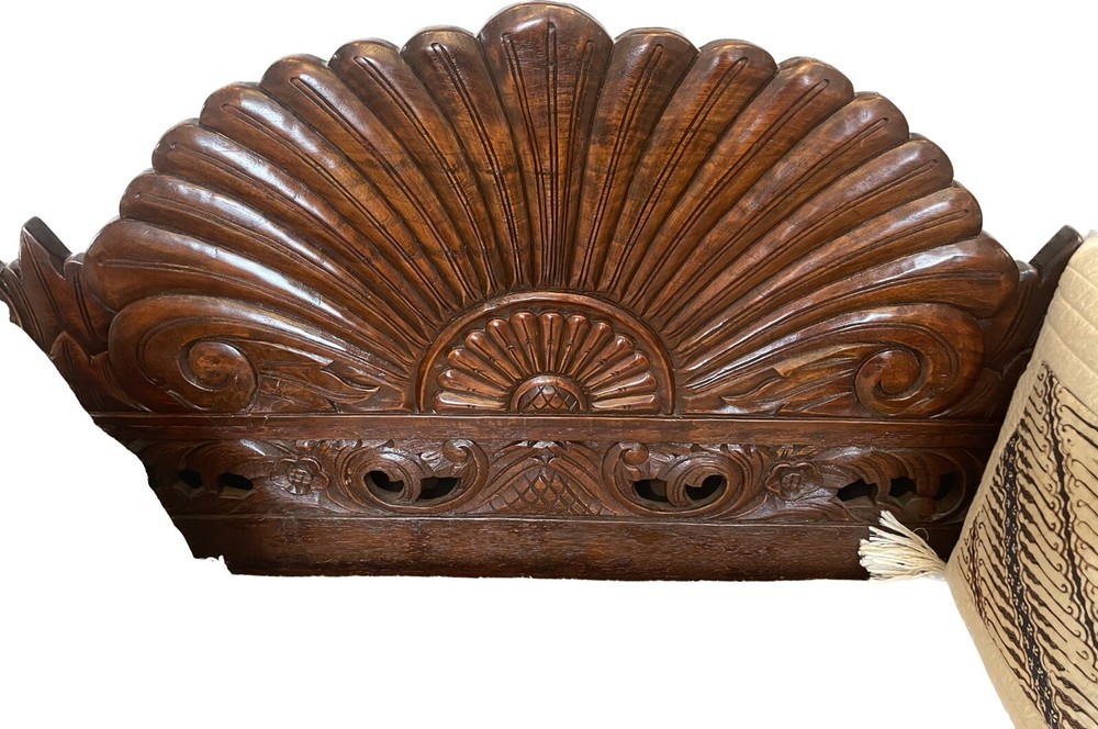 Teak wood sofa, hand carved