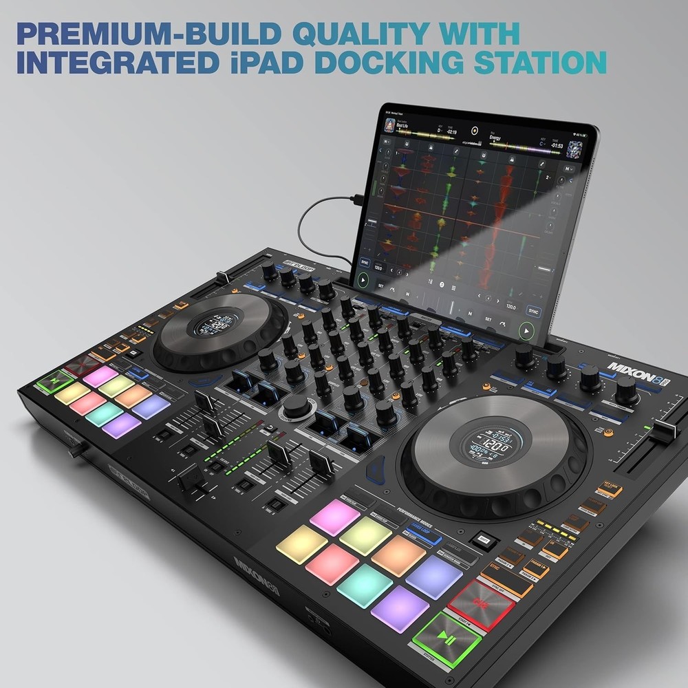 Pro 4-Channel DJ Controller with Enhanced Jog Wheels & Multi-Mode Performance