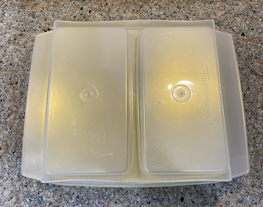 Vintage Tupperware Deviled Egg Storage Container Carrier With Snap Lid