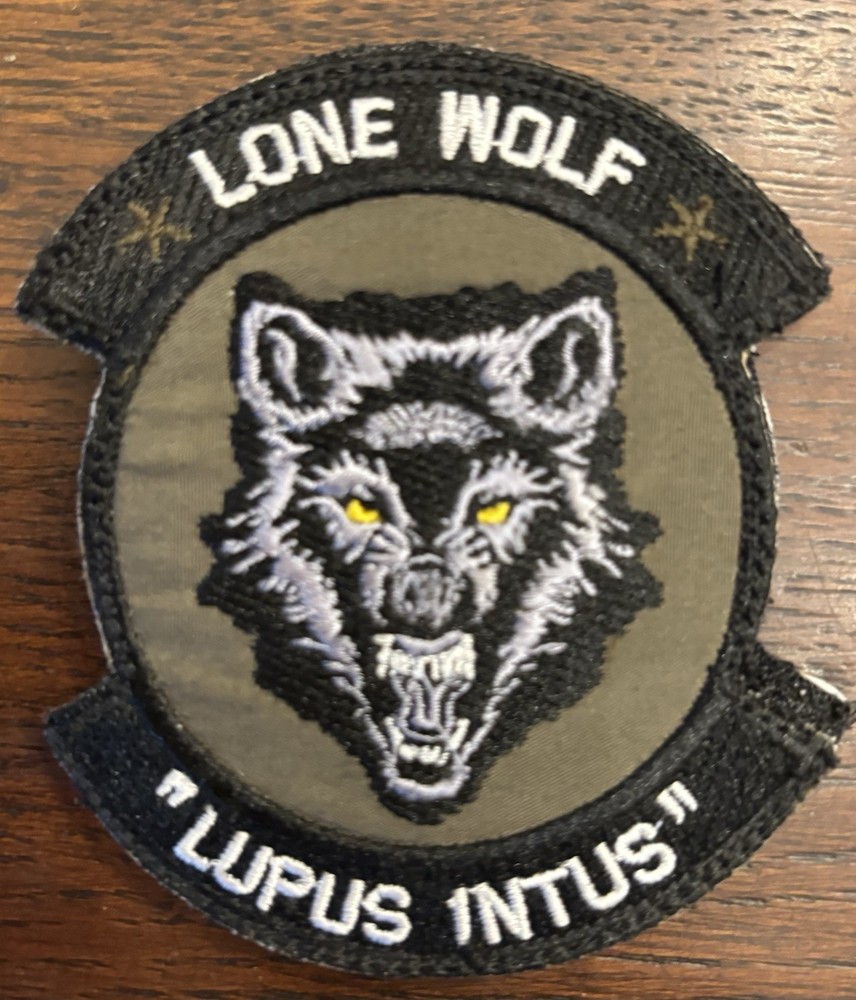 Iraq US Army Lone Wolf “Wolf Within” Patch- ~3”x3.5” Hook Back New