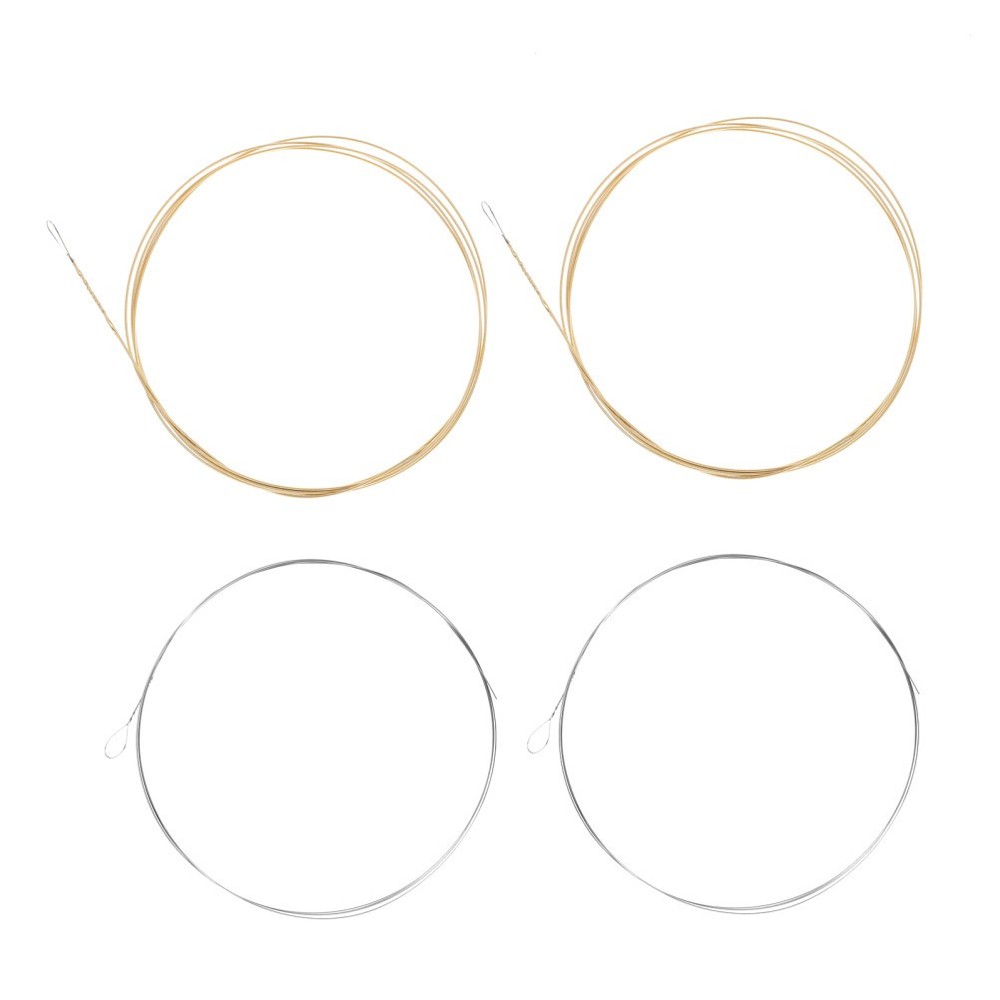 1 Set of Steel 4-string Banjo Strings Replacement Banjo String Accessories