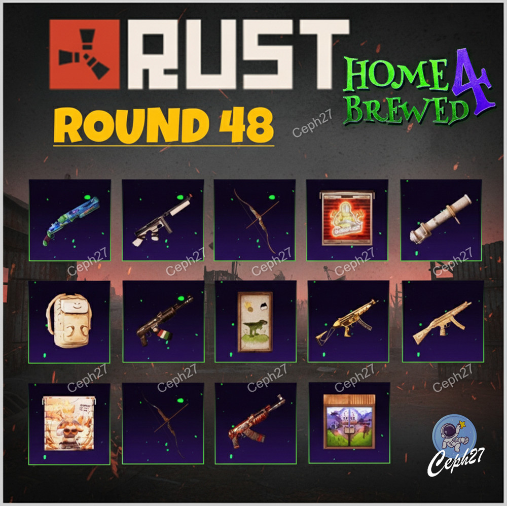Rust Twitch Drops - Round 48 - ALL 14/14 Items/Skins
