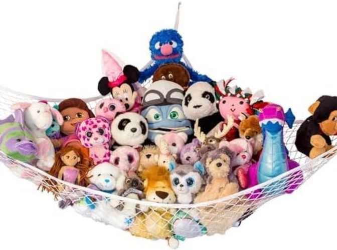 Space-Saving Triangle Hammock for Stuffed Animals - Durable and Stylish Design