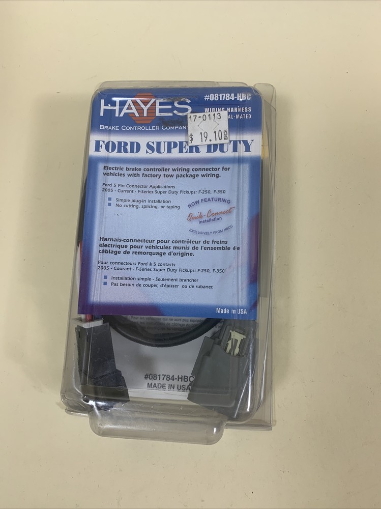 Hayes Brake Controller Wiring Harness F250 F350 Super Duty 05-07 081784-HBC