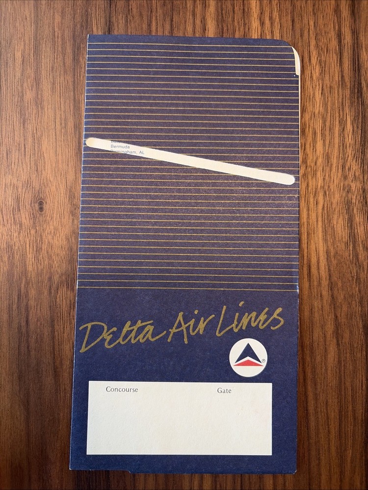 Delta Airlines Ticket Wallet/Jacket From 1985