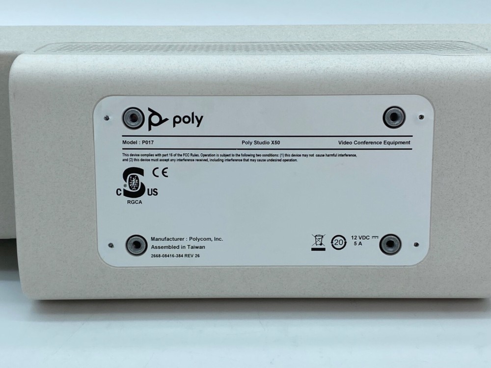 Polycom Poly Studio X50 Video Conferencing Bar (P017) – W/ Power Adapter USED