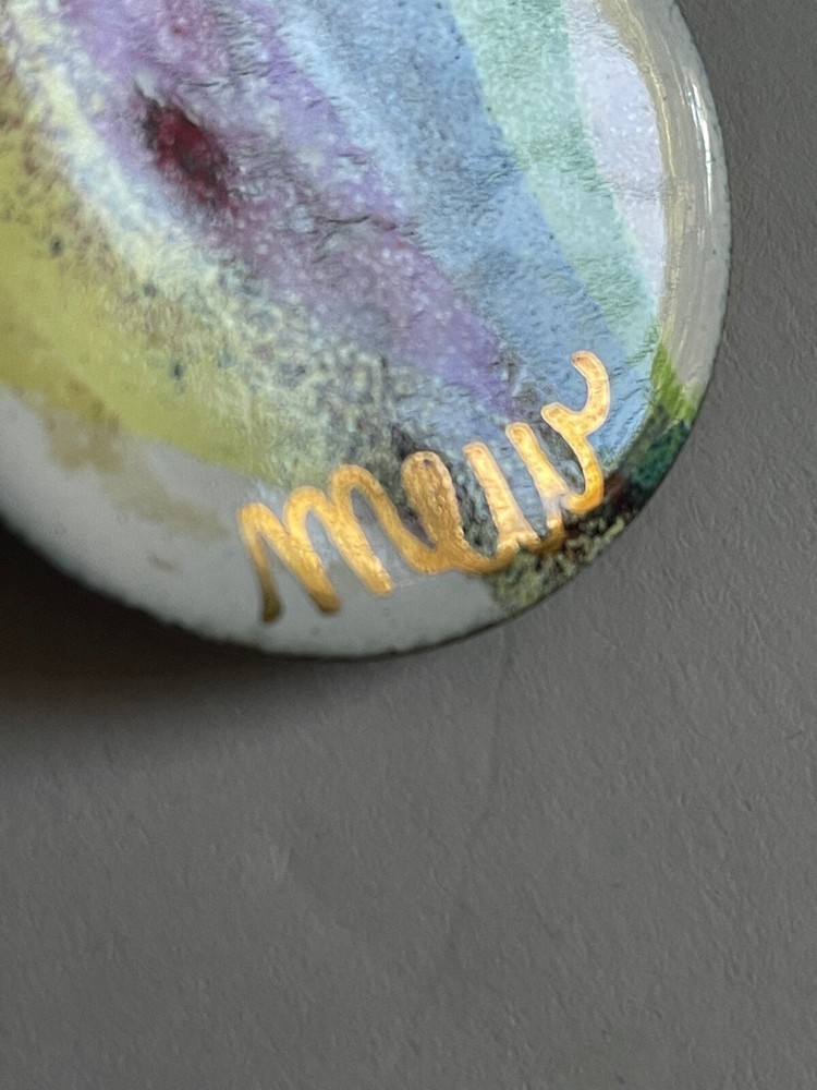 1960s Enamel Pendant Signed