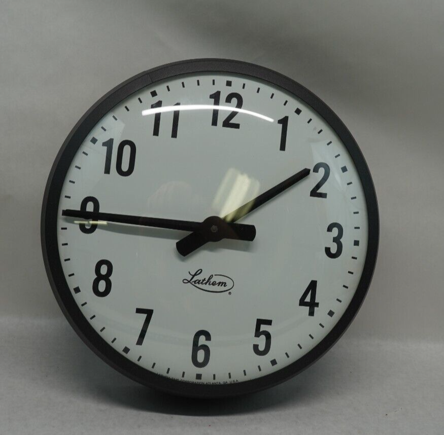 Lathem 12" Face Wall Clock IFC12IFR