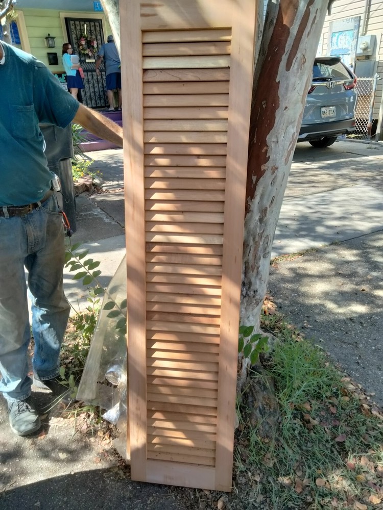 Spanish Cedar Louvered Shutters